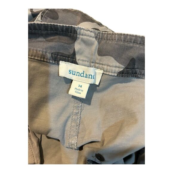 Sundance Reed Camo Pants Sz 14 Straight Leg Ankle Crop High Rise J27 - Picture 9 of 9